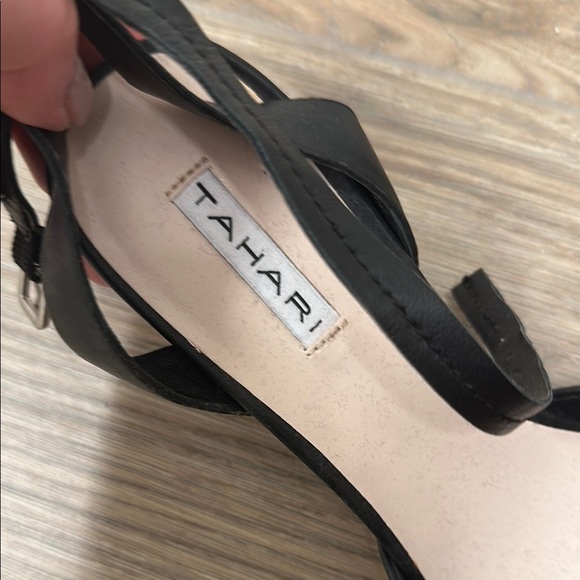 Tahari Black Pointed-Toe Slingback Heels - Picture 2 of 3